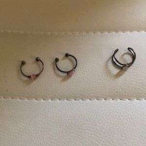 Elegant Pink and Silver toe rings